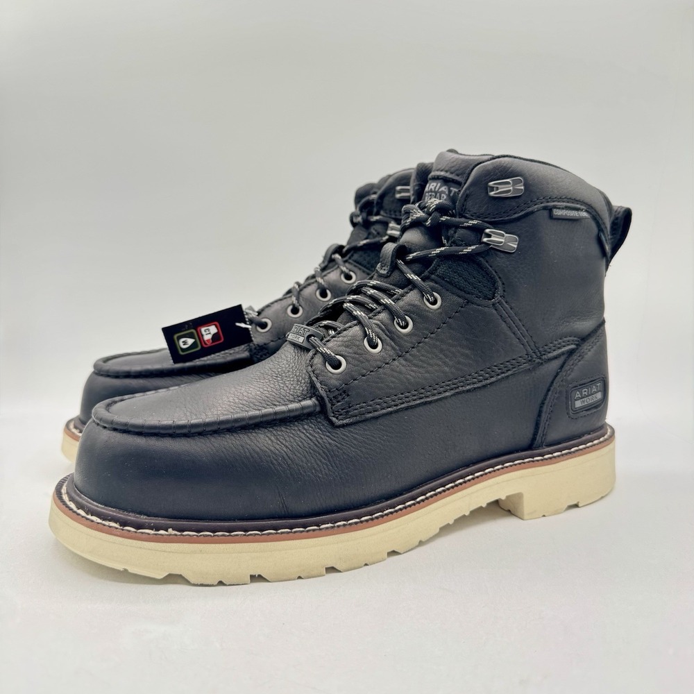 Ariat Rebar Lift Moc Boots Men's Size 11 EE Wide Black Leather Composite Toe